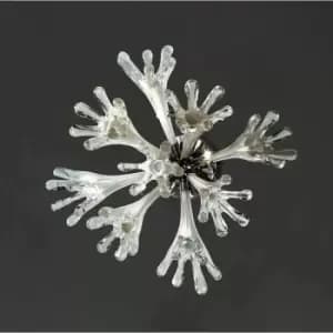 Diyas - Ceiling/wall lamp Love 6 bulbs polished chrome/frosted white