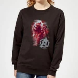 Avengers Endgame Rocket Brushed Womens Sweatshirt - Black