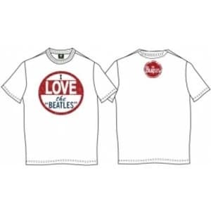 The Beatles I Love The Beatles Vintage Mens Wht TS: Large