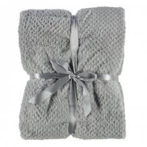 Linens and Lace Flannel Fleece Throw - Grey