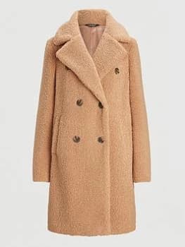 Ralph Lauren Teddy Coat - Tan, Size L, Women