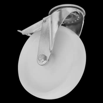 Heavy-Duty Nylon Castor Wheel Bolt Hole with Total Lock 80mm - Trade