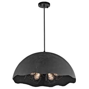 5 Light Dome Ceiling Pendant Weathered Zinc, E27