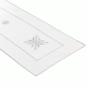 Le Chateau Textiles Christmas Snowflake Table Runner