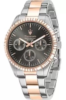 Gents Maserati Competizione 43mm Mlt Gun Dial Bracelet Ss+Rg Watch