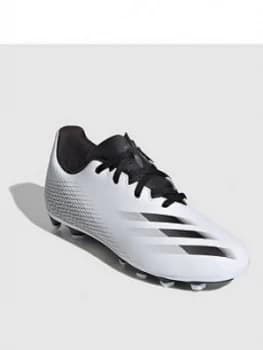 Adidas Junior X Ghosted.4 Firm Ground Football Boot - White
