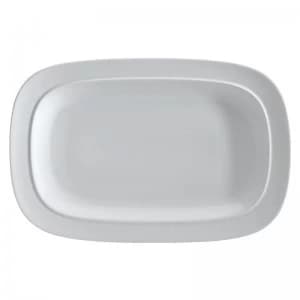 Denby White Squares Large Rectangular Platter