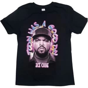 Ice Cube - Air Brush Unisex Large T-Shirt - Black