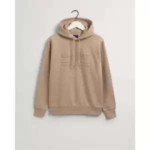 Gant Tonal Shield Hoodie - Beige