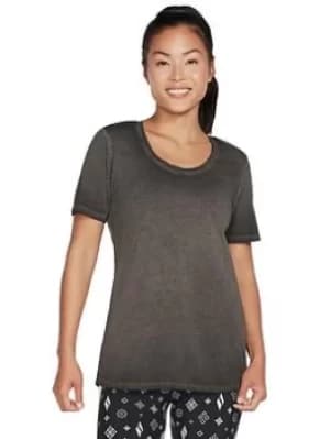 Skechers Diamond Wash Hatha Scoop Neck Tunic Tee, Black Size M Women