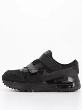 Nike Air Max Systm Infants Unisex Trainers - Black, Size 7.5