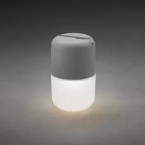 Konstsmide Assisi Solar Outdoor Portable Round Powered Light LED Grey, IP44