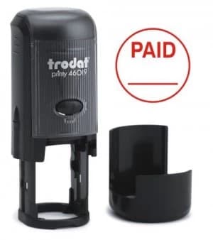 Trodat Printy 46019 Word Stamp Self Inking Red PAID