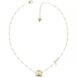 Ladies Guess Round Harmony Crystal Sides Band Necklace