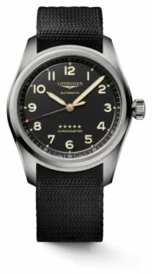 Longines Spirit Titanium 40 Mm Anthracite NATO Strap Watch