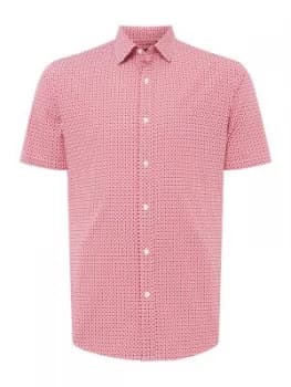 Mens Michael Kors Classic Fit Abstract Eye Shirt Pink