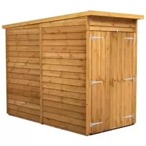 Power Sheds 4 x 8ft Double Door Pent Overlap Dip Treated Windowless Shed