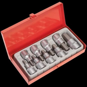 Sealey 9 Piece 1/2" Drive Hexagon Socket Bit Set 1/2"