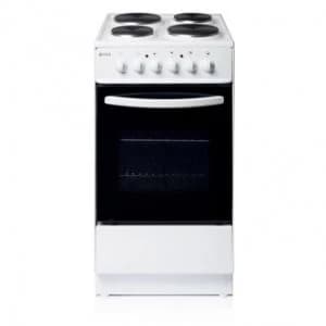 Haden HES50W 50cm Electric Cooker in White Single Oven Sealed Plate