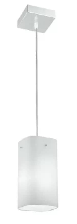 SQUARE Slim Pendant Ceiling Light White 10x10x23cm
