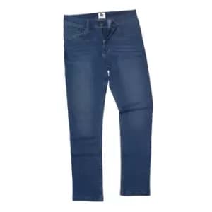 AWDis So Denim Mens Leo Straight Fit Jeans (30R) (Mid Blue Wash)