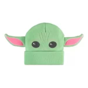 Star Wars The Mandalorian Grogu Children'S Novelty Turn-Up Beanie, Green (Kc362605Stw)