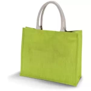 Kimood Womens/Ladies Jute Beach Bag (Pack Of 2) (One Size) (Lime)