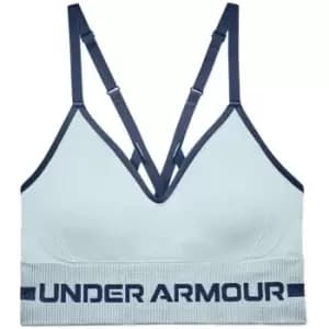 Under Armour Seamless Low Impact Longline Sports Bra - Blue