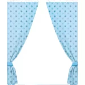 Manchester City FC Repeat Logo Pencil Pleat Curtains (54in x 66in) (Blue)