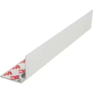 AluSplash 610mm Corner Profile Internal Aluminium in Silver