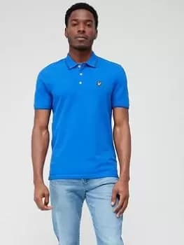 Lyle & Scott Tipped Polo Shirt - Cobalt Navy, Cobalt/Navy, Size S, Men
