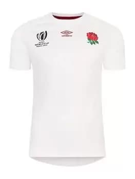 Umbro Mens England WC Home Replica Short Sleeved Jersey, White, Size 2XL, Men