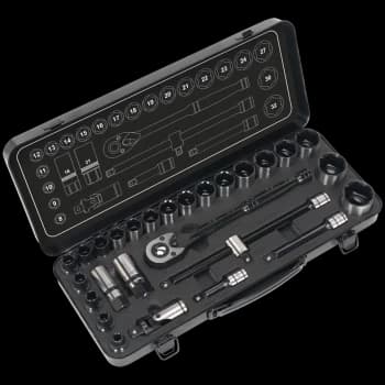 Sealey 28 Piece 1/2" Drive Hexagon Wall Socket Set 1/2"