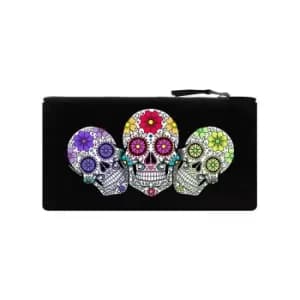 Grindstore Sugar Skull Trio Pencil Case (One Size) (Black)