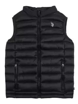 U.S. Polo Assn. Boys Thin Bellow Gilet - Black, Size Age: 3-4 Years