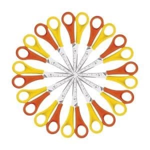Westcott Left Handed Scissors 130mm YellowOrange Pack of 12 E-21593 00