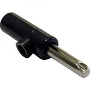 Jack plug Plug straight Pin diameter 4mm Black Schnepp