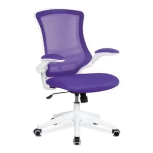 Nautilus Lunar Frame Mesh Chair, White/Purple