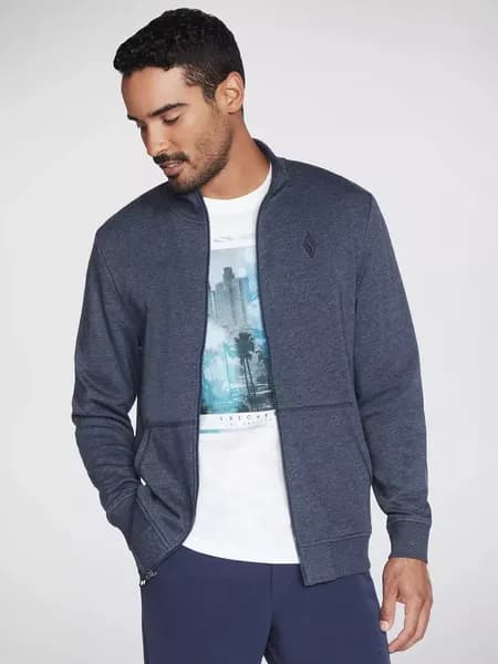 Skechers Mens Go Walk Everywhere Zip Up Casual Jacket Medium NAVY SKE1914-NVY-M