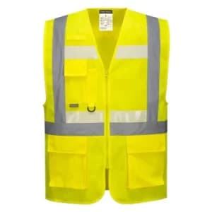 Glowtex Ezee Zip Front Executive Hi Vis Waistcoat Yellow 5XL