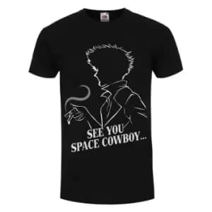 Grindstore Mens See You Space Cowboy T-Shirt (3XL) (Black/White)