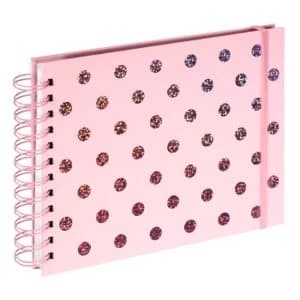 Twinkle Spiral Album 24 x 17cm 50 Pages White Pink