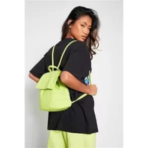 I Saw It First Lime Green Canvas Backpack - Green