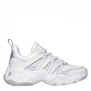 Skechers Lifestyle DLite Intense Trainers - White/Silver