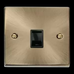 Click Scolmore Deco 1 Gang RJ11 Flush Socket - VPAB115BK