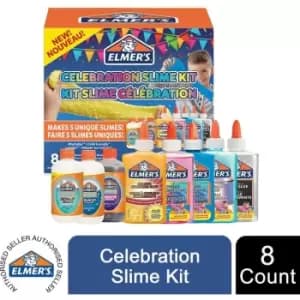 Slime Kit Celebration 8 Assorted Magical Liquid Slime Activators & Glues - Elmer's