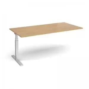Elev8 Touch boardroom table add on unit 2000mm x 1000mm - silver frame