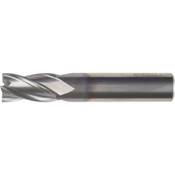 12.00MM Series 50 Carbide 4 Flute Plain Shank Short Series End Mills - TiCN Coated