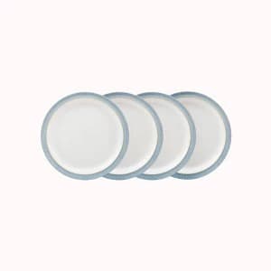 Denby Elements Blue 4 Piece Medium Plate Set