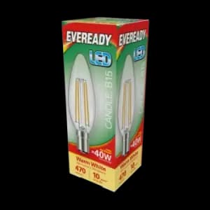 Eveready LED Filament Candle 470LM B15 SBC 4W 27000K